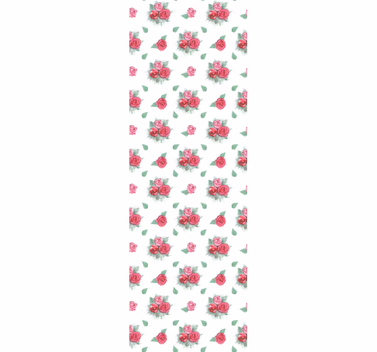 Papel pintado flores patrón de ramo de rosas - TenVinilo