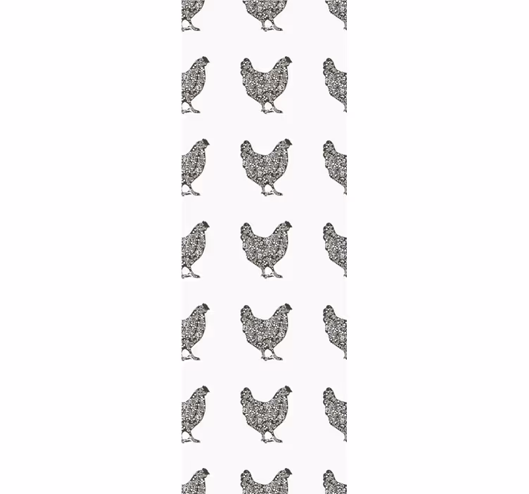Papel mural animal patrón de aves de corral - TenVinilo
