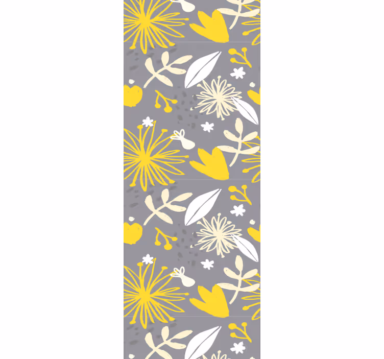 Papel pintado flores patrón floral alegre - TenVinilo