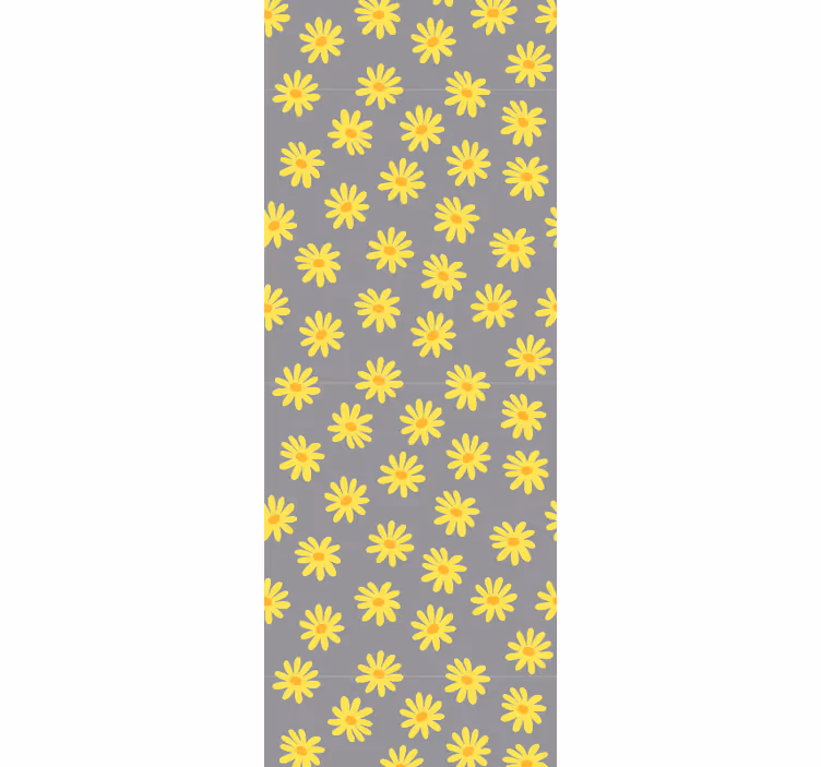 Papel pintado flores patrón floral de sol - TenVinilo