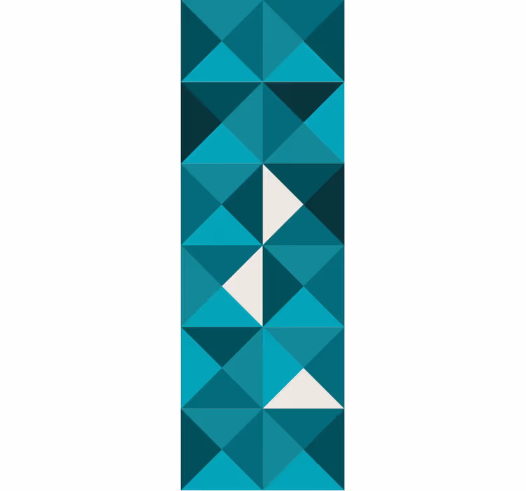 Papel mural geométrico diseño triangular azul - TenVinilo