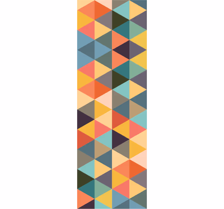 Papel mural geométrico triangulos de colores - TenVinilo