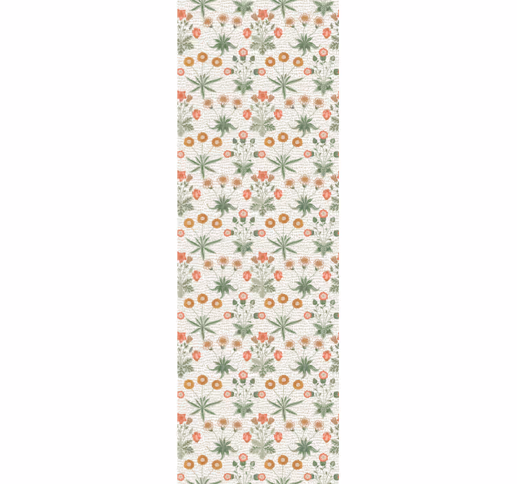 Papel pintado flores repetición de motivos florales - TenVinilo