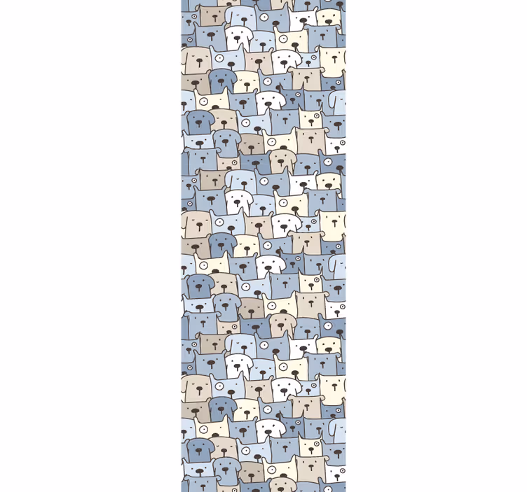 Papel mural perros caninos de dibujos animados - TenVinilo