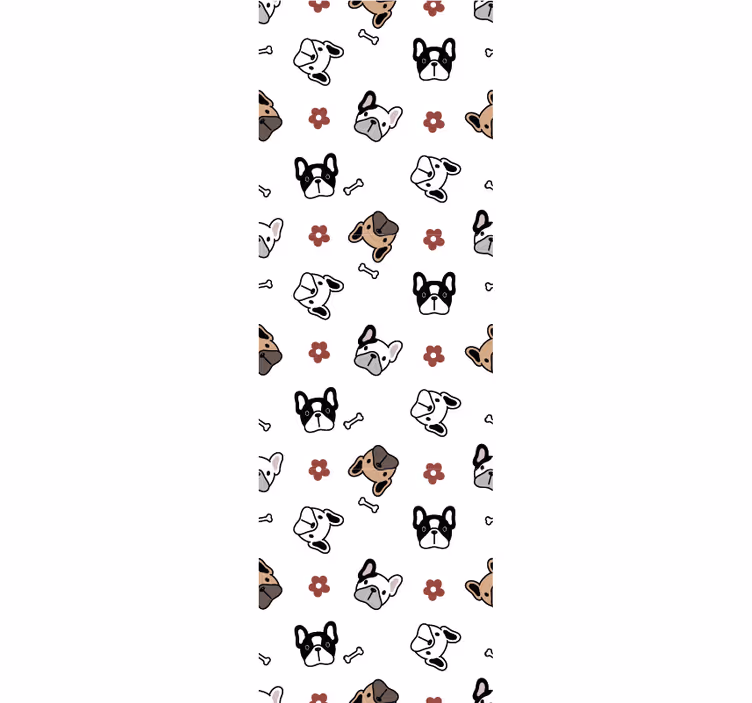 Papel mural perros conjunto de garabatos caninos - TenVinilo