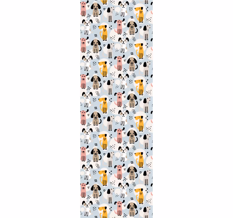 Papel mural perros juego de patrones caninos - TenVinilo
