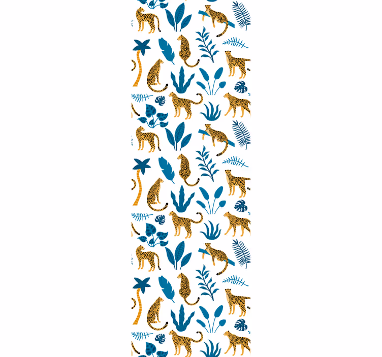 Papel mural animal fauna de la selva flora - TenVinilo