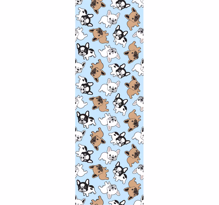 Papel mural animal patrón de cachorros juguetones - TenVinilo