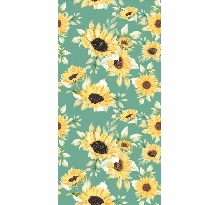 Papel pintado flores flores de girasol - TenVinilo