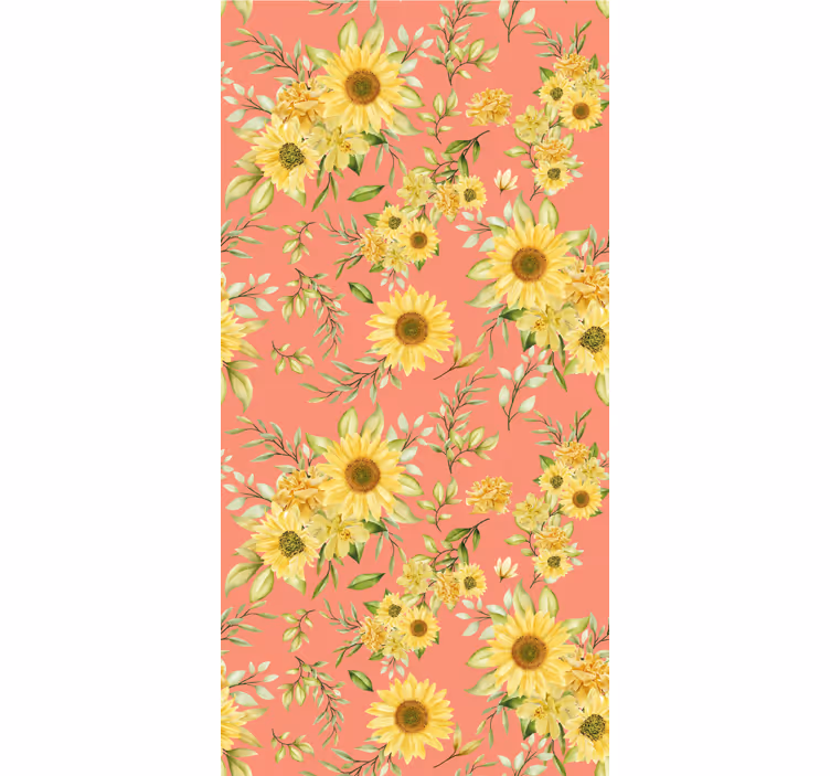 Papel pintado flores flores de girasol - TenVinilo