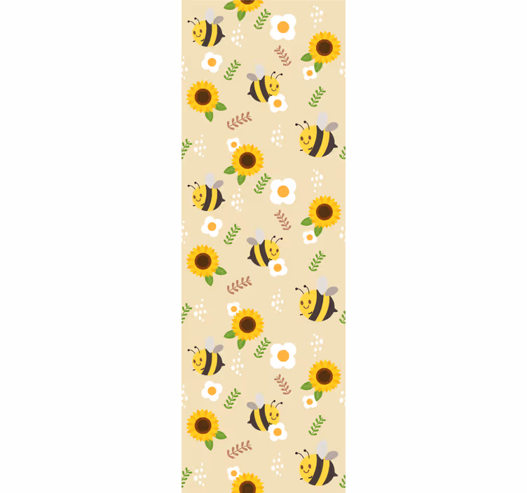 Papel mural animal girasoles zumbidos - TenVinilo
