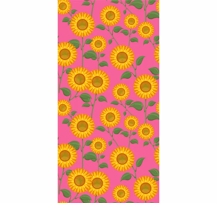 Papel pintado flores exhibición vibrante de girasoles - TenVinilo