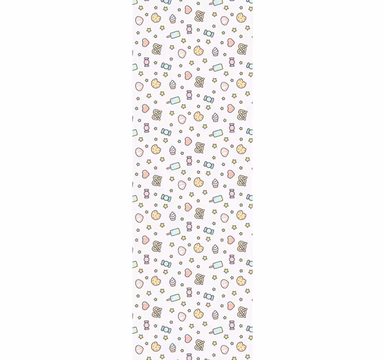 Papel mural bebé patrón inspirado en dulces - TenVinilo