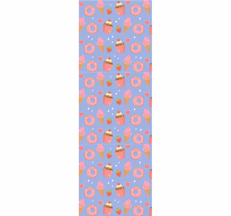 Papel mural bebé patrón de postre dulce - TenVinilo