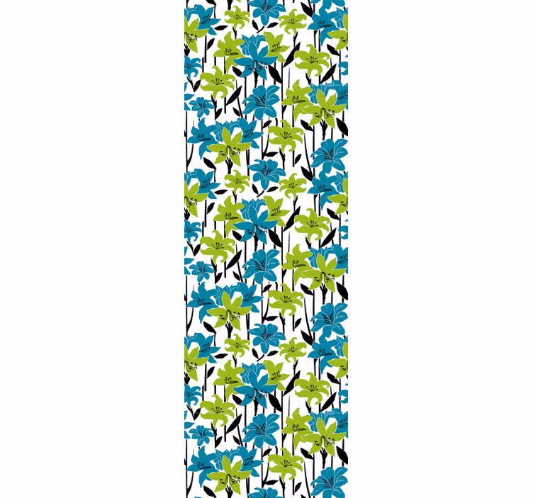Papel pintado naturaleza Diseño de plantilla de flores - TenVinilo