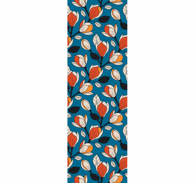 Papel pintado flores telón de fondo con motivos florales - TenVinilo