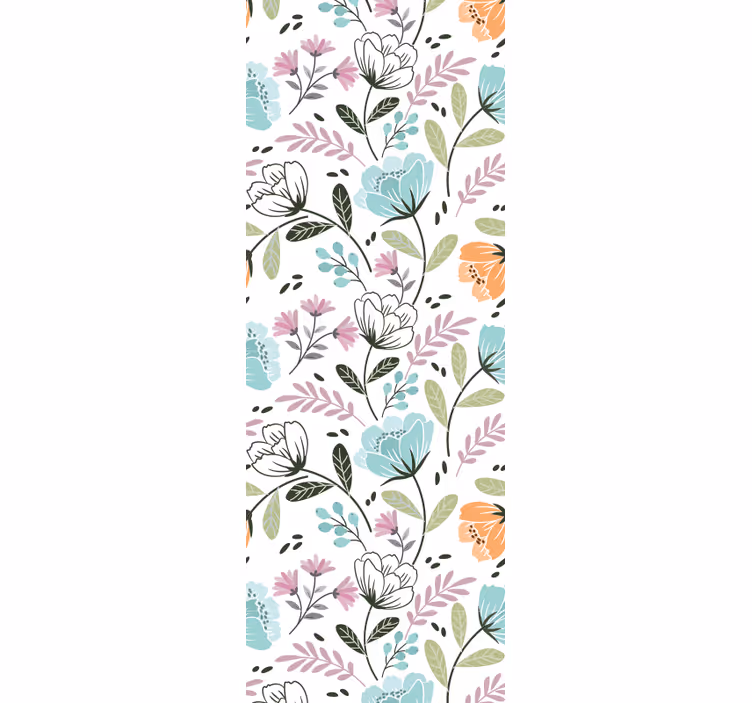 Papel pintado flores Diferentes plantas y flores. - TenVinilo