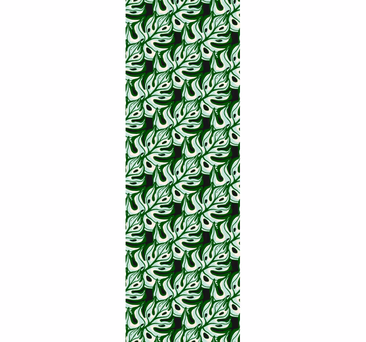 Papel mural hojas motivo de hoja verde - TenVinilo