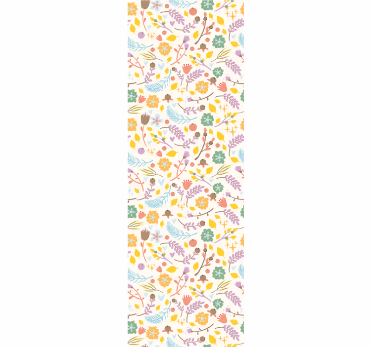 Papel pintado flores Polaco típico - TenVinilo