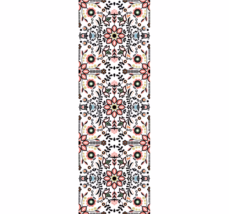 Papel mural floral motivo ornamental - TenVinilo