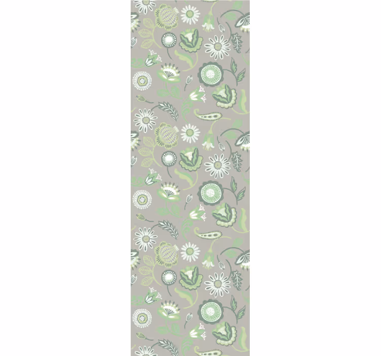 Papel mural floral motivo floral verde - TenVinilo