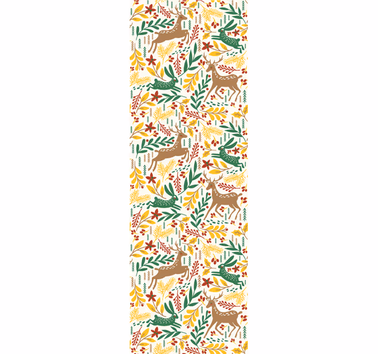 Papel mural animal patrón de fauna forestal - TenVinilo