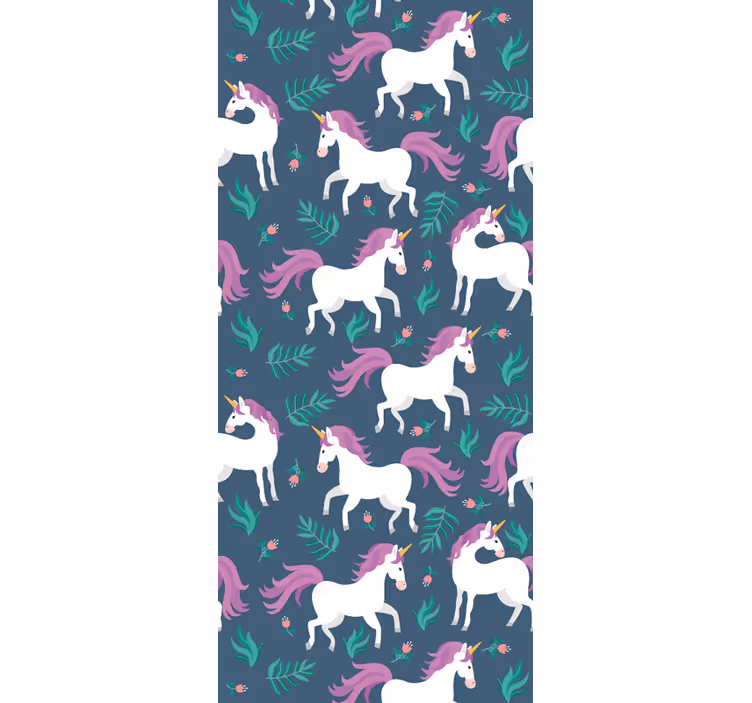 Papel mural caballos unicornios magicos - TenVinilo