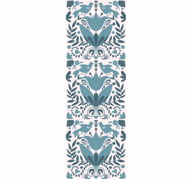 Papel mural floral patrones de simetría floral - TenVinilo