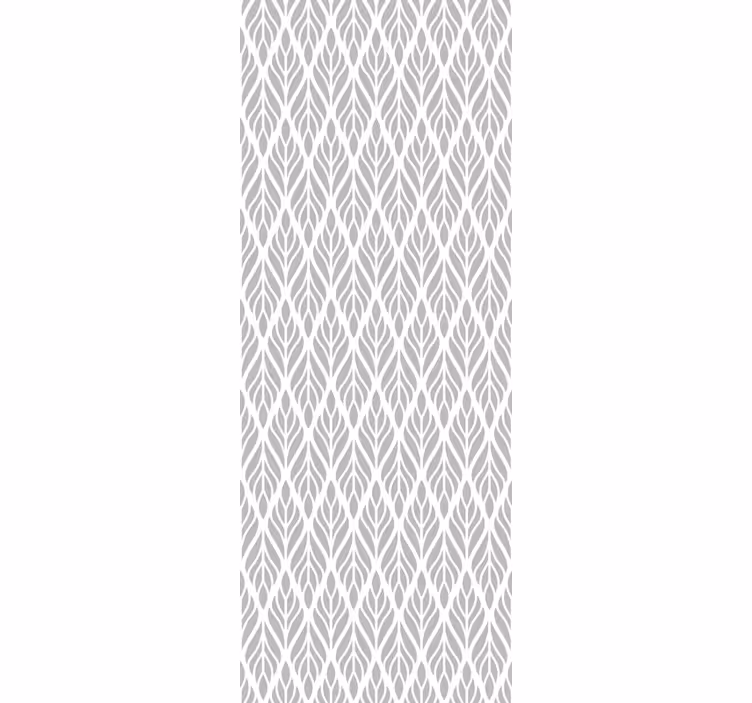 Papel mural hojas arreglo moderno gris - TenVinilo