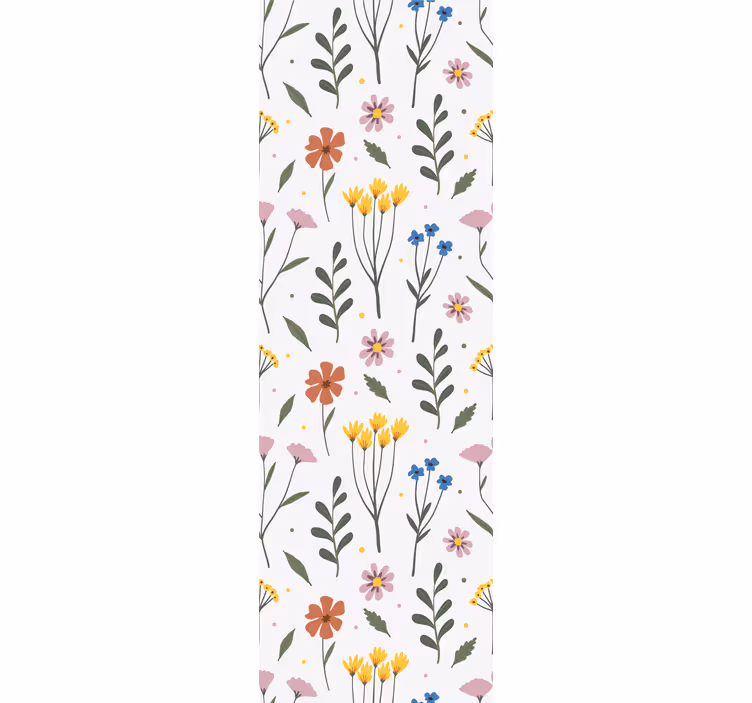 Papel pintado flores Patrón de flores multicolores de jardín - TenVinilo
