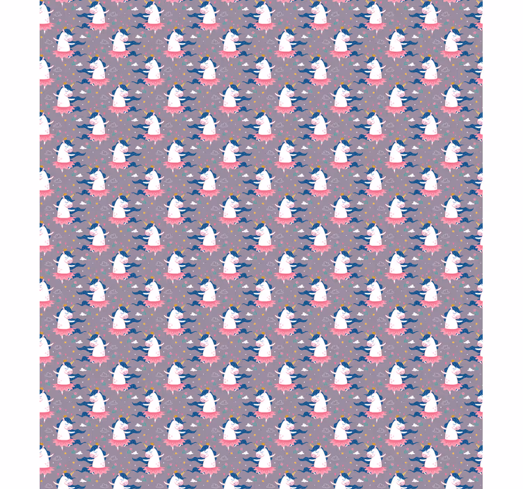 Papel mural bebé unicornios míticos - TenVinilo