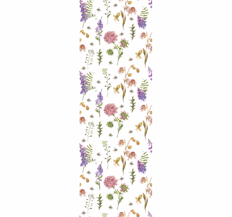 Papel pintado flores flores silvestres botánicas - TenVinilo