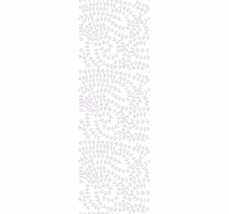 Papel pintado moderno Hojas grises sobre blanco - TenVinilo