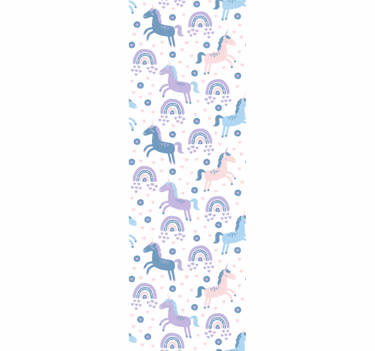Papel mural bebé unicornios caprichosos - TenVinilo