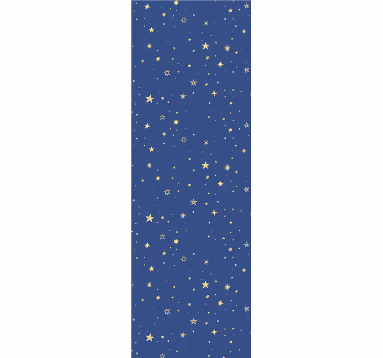 Papel pintado moderno Estrellas doradas con fondo azul - TenVinilo