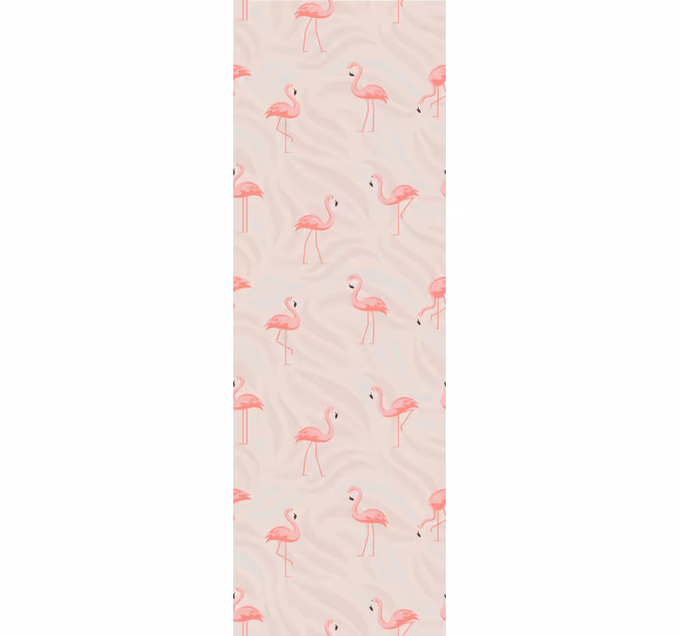 Papel mural animal conjunto de flamencos - TenVinilo