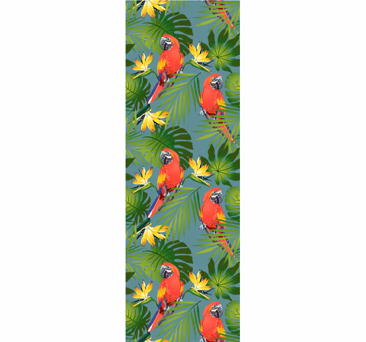 Papel mural loros exhibición de loros tropicales - TenVinilo