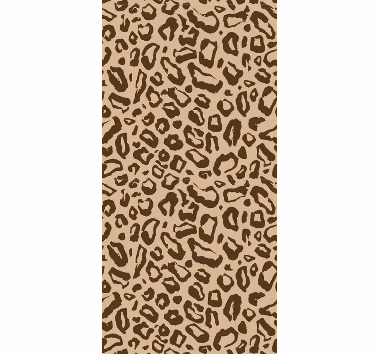 Papel mural leopardos patrón felino beige - TenVinilo