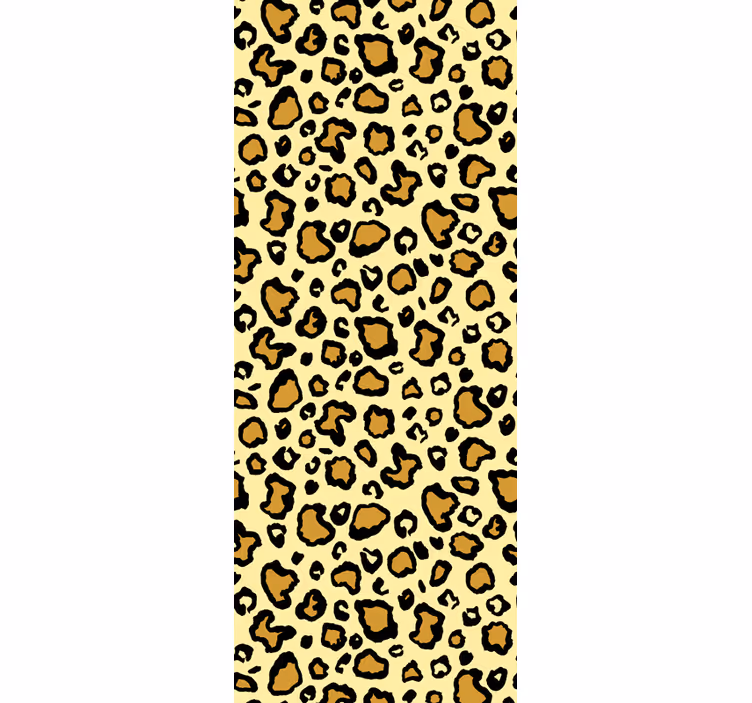 Papel mural leopardos patrón amarillo clásico - TenVinilo