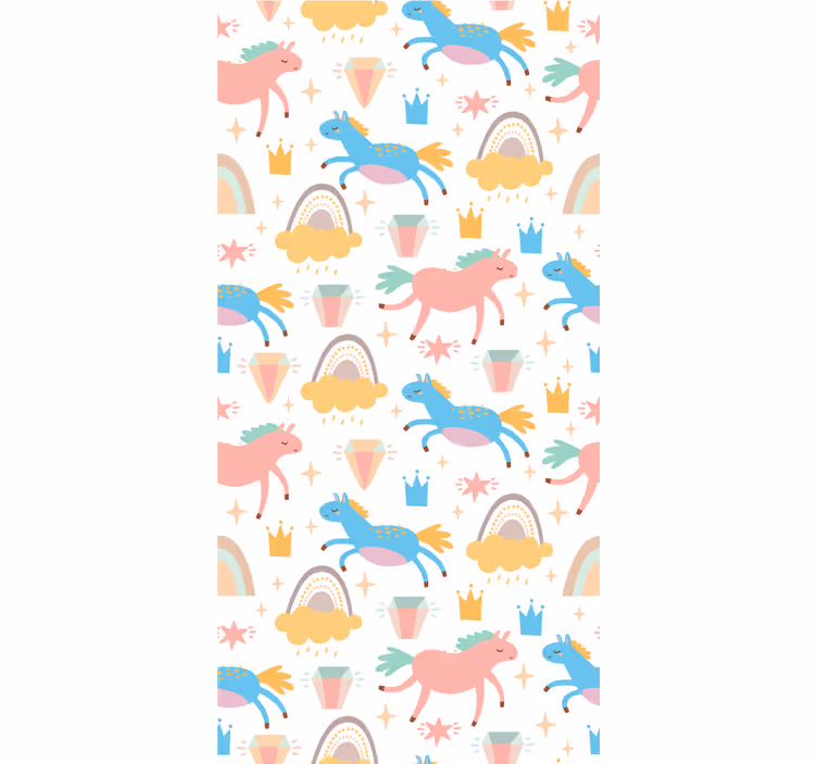 Papel mural animal cuento de hadas unicornio - TenVinilo