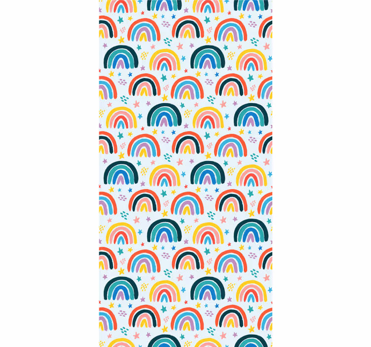 Papel mural infantil collage de mariposa arcoiris - TenVinilo