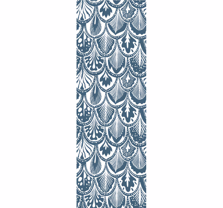 Papel mural ornamental patrón de vieira adornado - TenVinilo