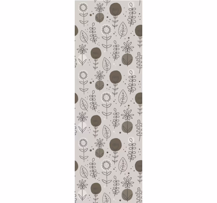 Papel pintado flores motivos de bocetos florales - TenVinilo