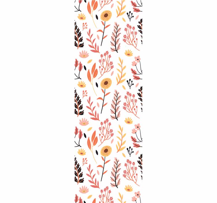 Papel pintado flores diseño botánico floral - TenVinilo