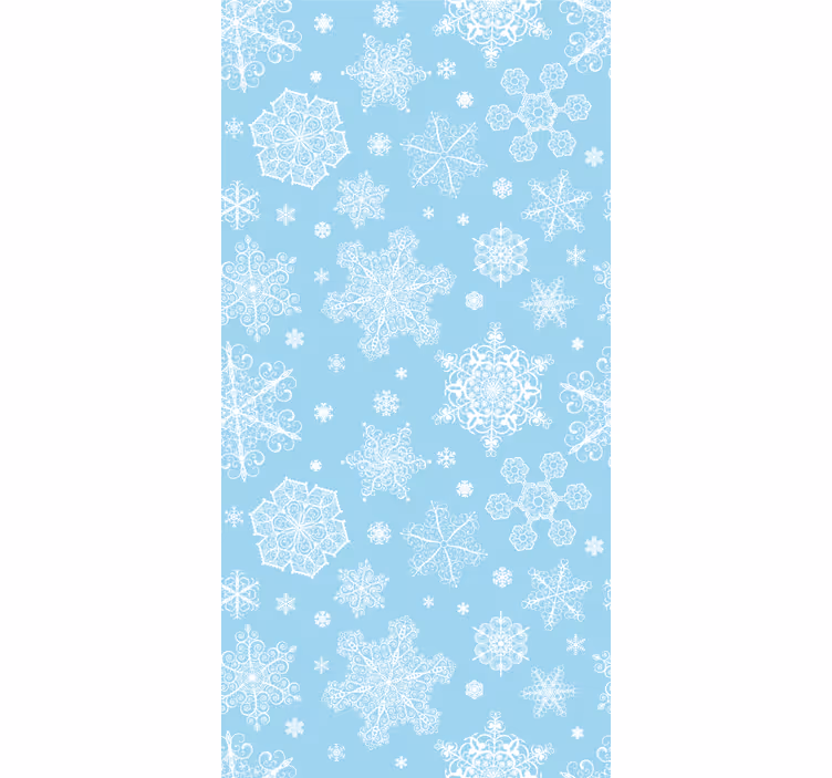 Papel mural navideño elegancia de copo de nieve - TenVinilo