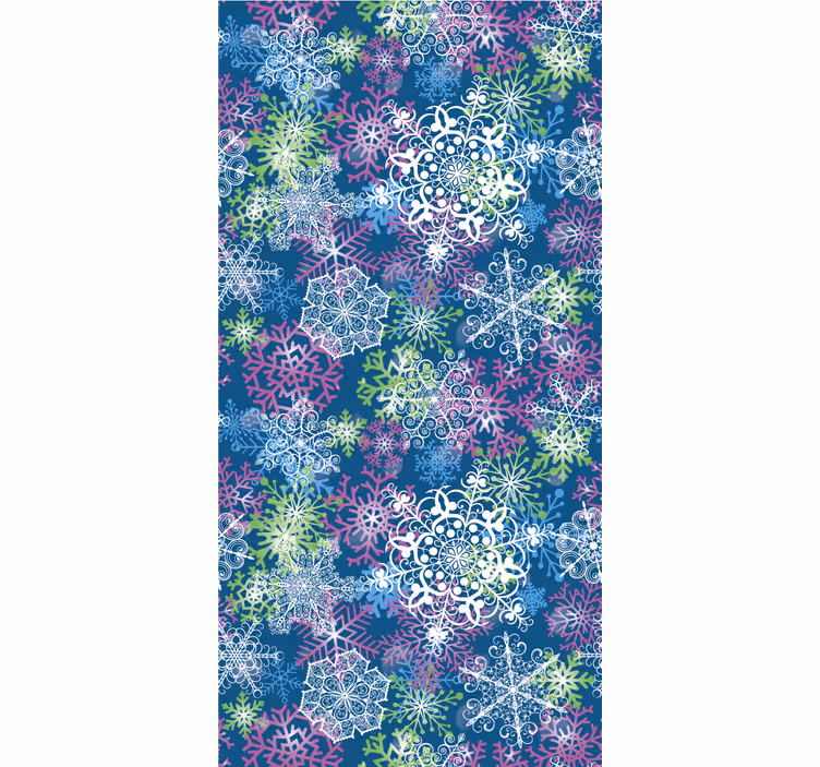 Papel mural navideño conjunto de copos de nieve - TenVinilo