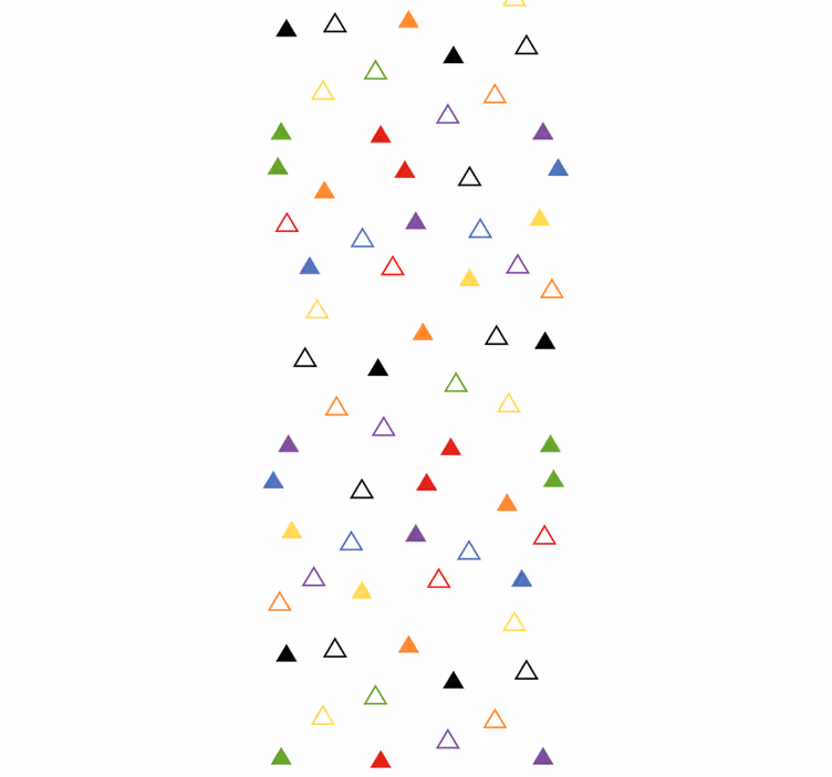 Papel mural geométrico motivo triangular colorido - TenVinilo