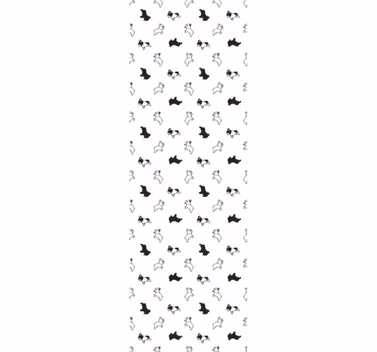Papel mural perros patrón de bocetos de cachorro - TenVinilo
