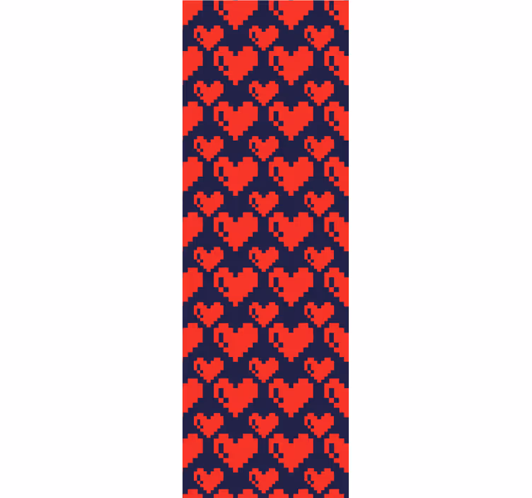 Papel mural topos corazones pixelados - TenVinilo
