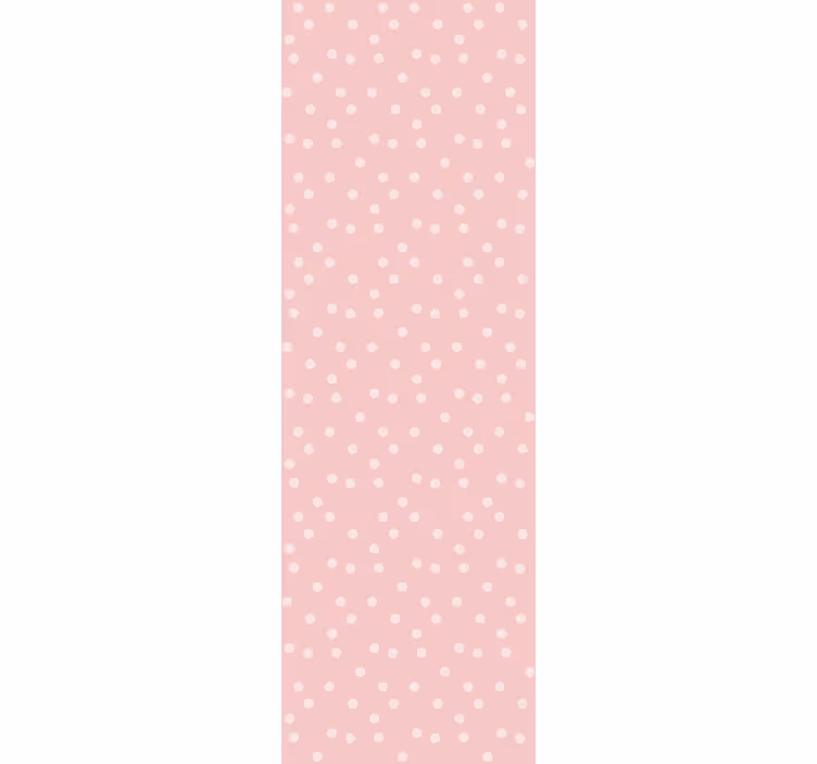 Papel pintado lunares Puntos rosa pastel y blanco - TenVinilo